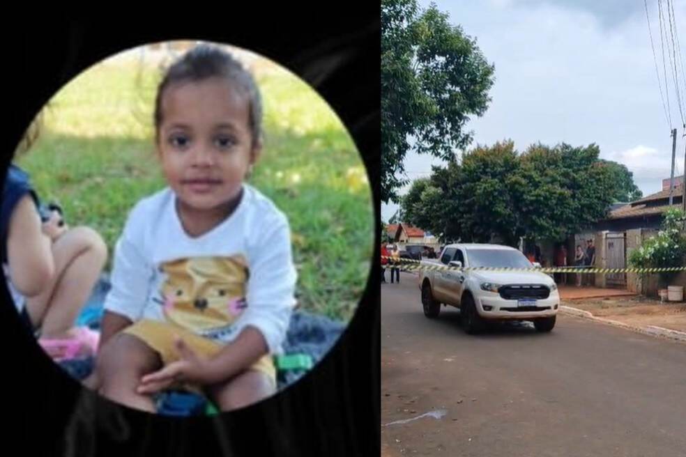 Menina de 2 anos morreu atropelada por caminhonete em Deodápolis. — Foto: Eliton Santos-Impacto News/Reprodução