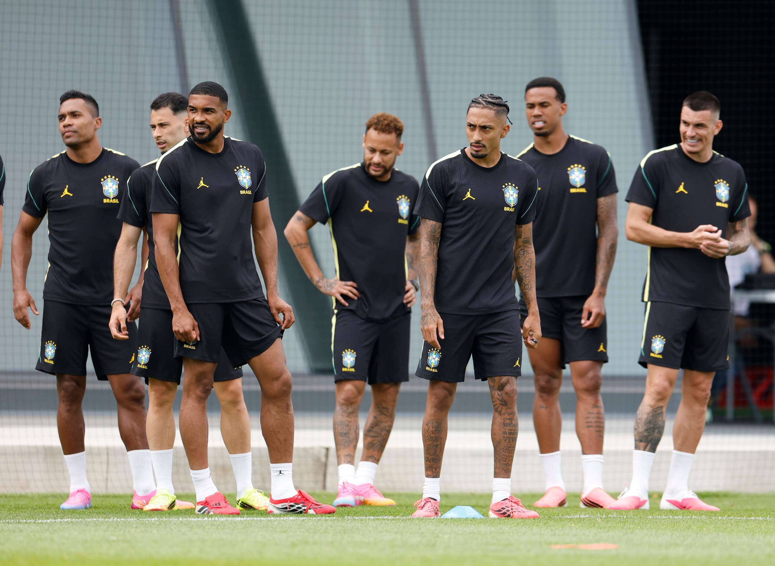Atletas da Seleção Brasileira durante o último treino de preparação no CT Columbia Park para o jogo contra o Haiti
Créditos: Rafael Ribeiro/CBF